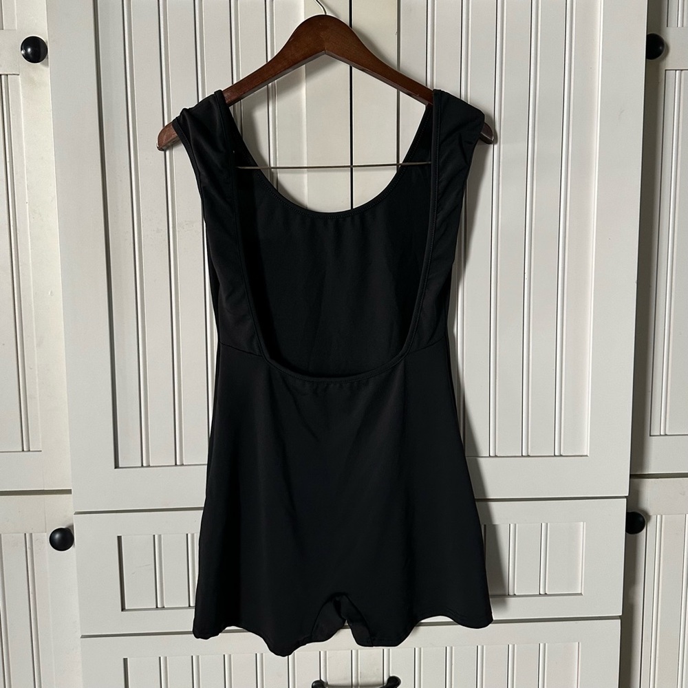 Chic Black Backless Bodysuit with Shorts
